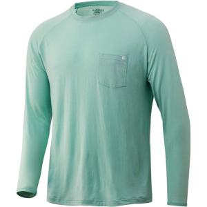 imageHUK Mens Waypoint Long Sleeve Performance TShirt 50 UPFLichen