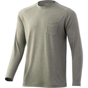 imageHUK Mens Waypoint Long Sleeve Performance TShirt 50 UPFMoss