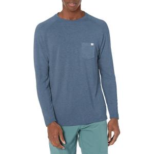 imageHUK Mens Waypoint Long Sleeve Performance TShirt 50 UPFTitanium Blue