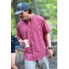 imageHUK Kona Solid Short Sleeve Fishing Button Down Shirt for MenScarlet Blaze