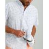 imageHUK Mens Kc Scott Patterned Kona Performance Button Down ShirtFish Chaos  White