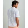 imageHUK Mens Kc Scott Patterned Kona Performance Button Down ShirtFish Chaos  White