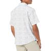 imageHUK Mens Kona Short Sleeve Shirt  Performance Button DownFlags Up  White