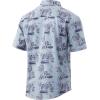 imageHUK Mens Kona Short Sleeve Shirt  Performance Button DownMarlin Batik  Glacier