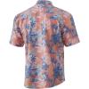 imageHUK Mens Kona Short Sleeve Shirt  Performance Button DownParadise Pass  Fusion Coral