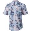 imageHUK Mens Kona Short Sleeve Shirt  Performance Button DownParadise Pass  Lavender Blue