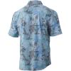 imageHUK Mens Kona Short Sleeve Shirt  Performance Button DownParadise Pass  Lichen