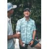 imageHUK Mens Kona Short Sleeve Shirt  Performance Button DownParadise Pass  Lichen