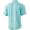 imageHUK Mens Kona Short Sleeve Shirt  Performance Button DownRunning Lakes  Beach Glass