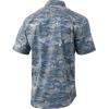 imageHUK Mens Kona Short Sleeve Shirt  Performance Button DownSeafoam Whoville Print