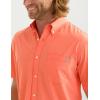 imageHUK Mens Kona Solid Short Sleeve Fishing Button Down ShirtFresh Salmon