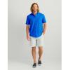 imageHUK Mens Kona Solid Short Sleeve Fishing Button Down ShirtOcean Blue