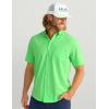 imageHUK Mens Kona Solid Short Sleeve Fishing Button Down ShirtSummer Green