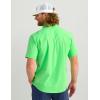 imageHUK Mens Kona Solid Short Sleeve Fishing Button Down ShirtSummer Green