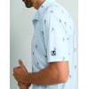 imageHUK Mens Pursuit Pattern Performance Short Sleeve Polo ShirtKc Scott  Ice Water