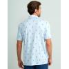 imageHUK Mens Pursuit Pattern Performance Short Sleeve Polo ShirtKc Scott  Ice Water