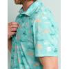 imageHUK Mens Pursuit Pattern Performance Short Sleeve Polo ShirtKc Scott  Marine Blue
