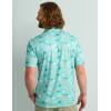 imageHUK Mens Pursuit Pattern Performance Short Sleeve Polo ShirtKc Scott  Marine Blue