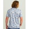 imageHUK Mens Pursuit Pattern Performance Short Sleeve Polo ShirtKc Scott  Marolina Blue