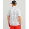 imageHUK Mens Pursuit Printed Performance Short Sleeve Polo ShirtWhite 40