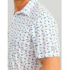 imageHUK Mens Pursuit Printed Performance Short Sleeve Polo ShirtWhite 40