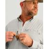 imageHUK Mens Standard A1A Woven Performance Long Sleeve Button Harbor Mist