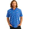 imageHUK Mens Kc Scott Patterned Kona Performance Button Down ShirtKc  Ocean Blue