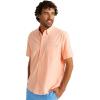imageHUK Mens Kona Solid Short Sleeve Fishing Button Down ShirtPeach Nectar