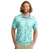 imageHUK Mens Pursuit Pattern Performance Short Sleeve Polo ShirtKc Scott  Marine Blue
