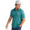imageHUK Mens Pursuit Pattern Performance Short Sleeve Polo ShirtKc Scott  Storm Blue
