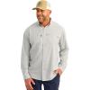 imageHUK Mens Standard A1A Woven Performance Long Sleeve Button Harbor Mist