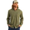 imageHUK Mens Standard A1A Woven Performance Long Sleeve Button Moss