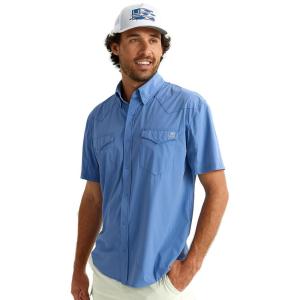 imageHUK Diamond Back Solid Short Sleeve Button Fishing Shirt for MenQuiet Harbor