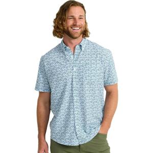 imageHUK Kona Solid Short Sleeve Fishing Button Down Shirt for MenIce Water