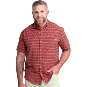 imageHUK Kona Solid Short Sleeve Fishing Button Down Shirt for MenScarlet Blaze