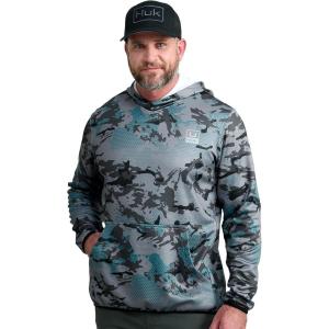 imageHUK Mens Cold Front Hoodie Performance Fishing Layering Hooded ShirtKc  Night Owl