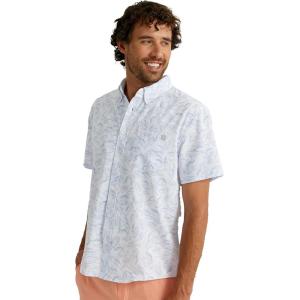 imageHUK Mens Kc Scott Patterned Kona Performance Button Down ShirtFish Chaos  White