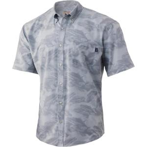imageHUK Mens Kona Short Sleeve Shirt  Performance Button DownCovered Up  Oyster