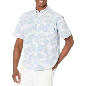 imageHUK Mens Kona Short Sleeve Shirt  Performance Button DownCovered Up  White