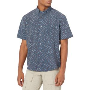 imageHUK Mens Kona Short Sleeve Shirt  Performance Button DownLure Splash  Black