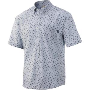 imageHUK Mens Kona Short Sleeve Shirt  Performance Button DownLure Splash  Volcanic Ash