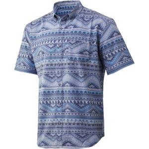 imageHUK Mens Kona Short Sleeve Shirt  Performance Button DownNorse Blue