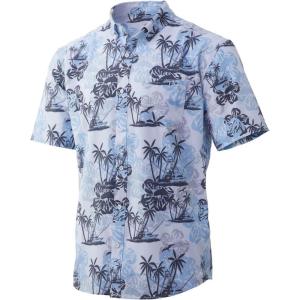 imageHUK Mens Kona Short Sleeve Shirt  Performance Button DownParadise Pass  White