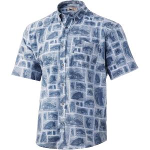 imageHUK Mens Kona Short Sleeve Shirt  Performance Button DownStamped  Fresh