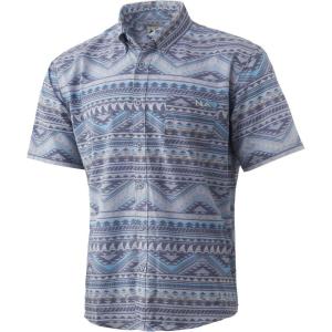 imageHUK Mens Kona Short Sleeve Shirt  Performance Button DownTahiti Blue