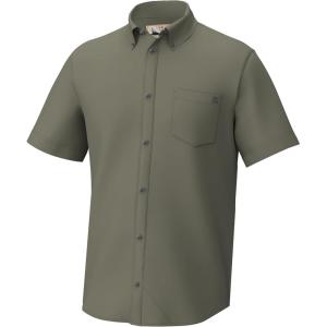 imageHUK Mens Kona Solid Short Sleeve Fishing Button Down ShirtMoss