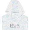 imageHUK Boys Icon X Pattern Hoodie Fishing Shirt with Hood for KidsInside Reef  Crystal Blue