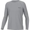 imageHUK Boys Kc Pursuit Long Sleeve Fishing Shirt for KidsKc Flag Fish  Harbor Mist