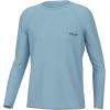 imageHUK Boys Kc Pursuit Long Sleeve Fishing Shirt for KidsKc Truck Bucket  Crystal Blue