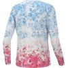 imageHUK Boys Pursuit Pattern Long Sleeve Fishing Shirt for KidsFin Fade  Crystal Blue
